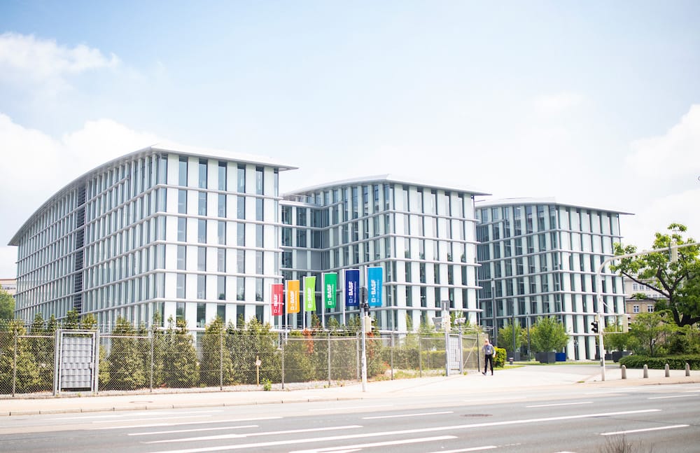 one of dividend stock BASF 's offices in Germany