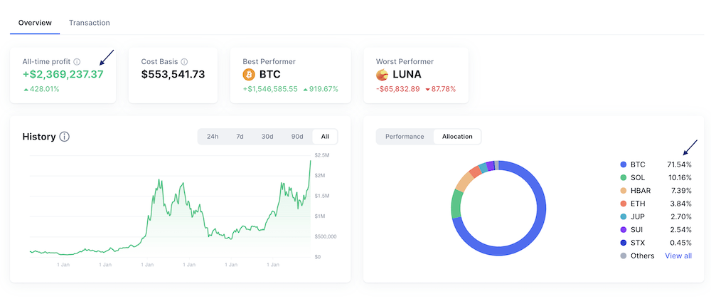 2024-11 crypto gains portfolio